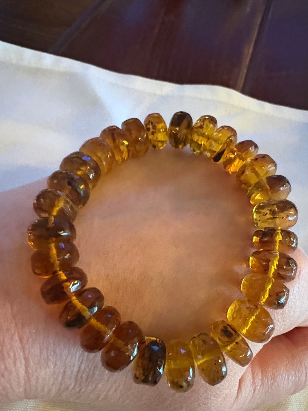 Amber Bead Stretch Bracelet - Women Jewelry